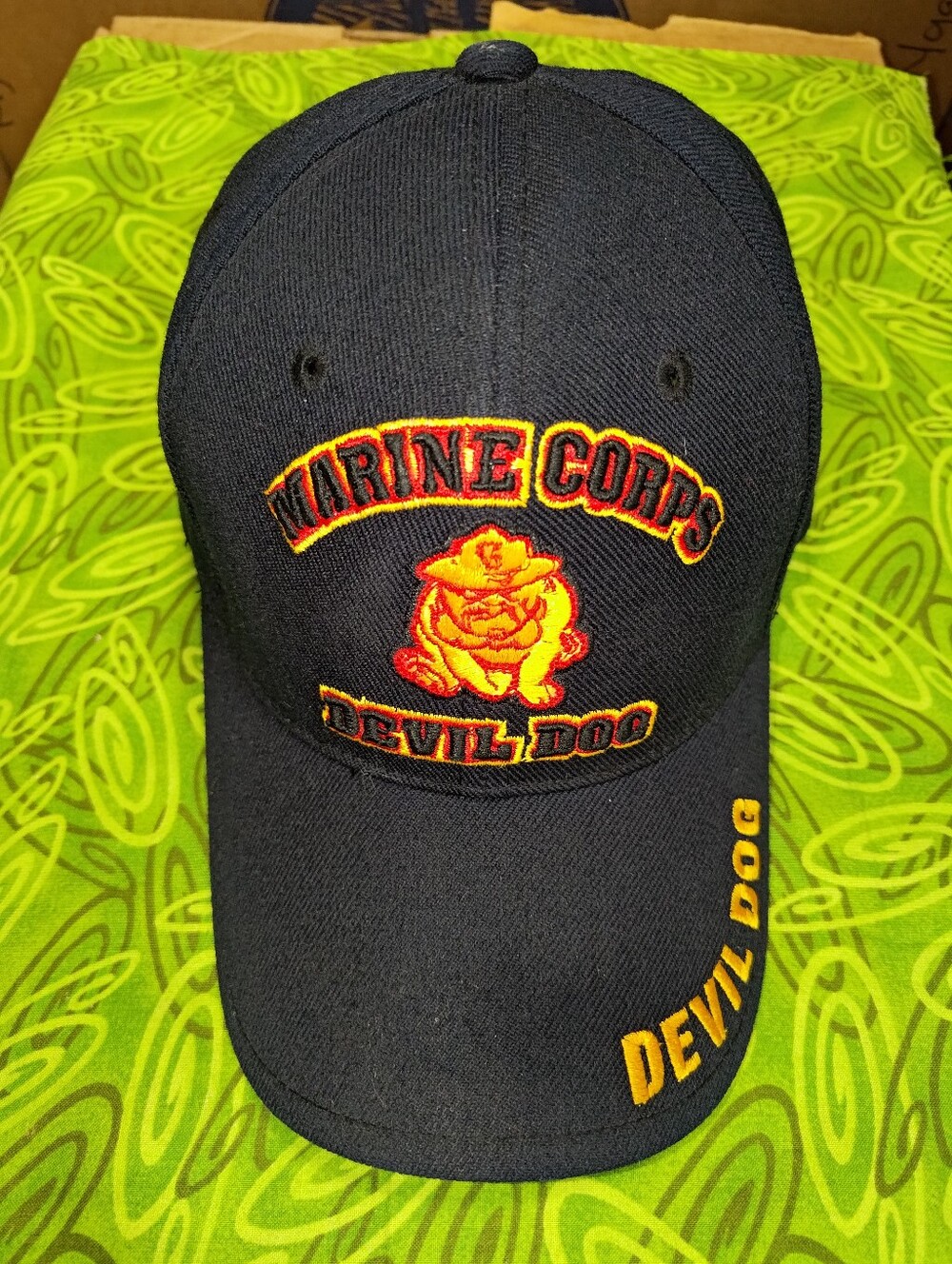 United States Marines Corps Devil Dog Embroidered Emblem Snapback Cap Hat